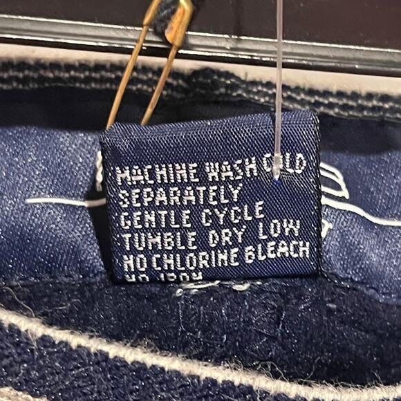 NWT VTG Y2K Nautica Sleepwear Pants Logo Navy Fleece Mens Size L - Picture 4 of 6